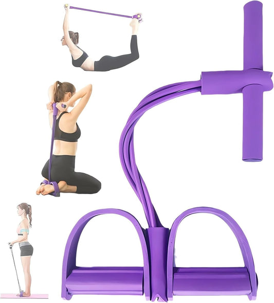 Buy FlexFit™ Pro: 4 - Tube Yoga Pedal Puller Resistance Band online in India - Buymazing